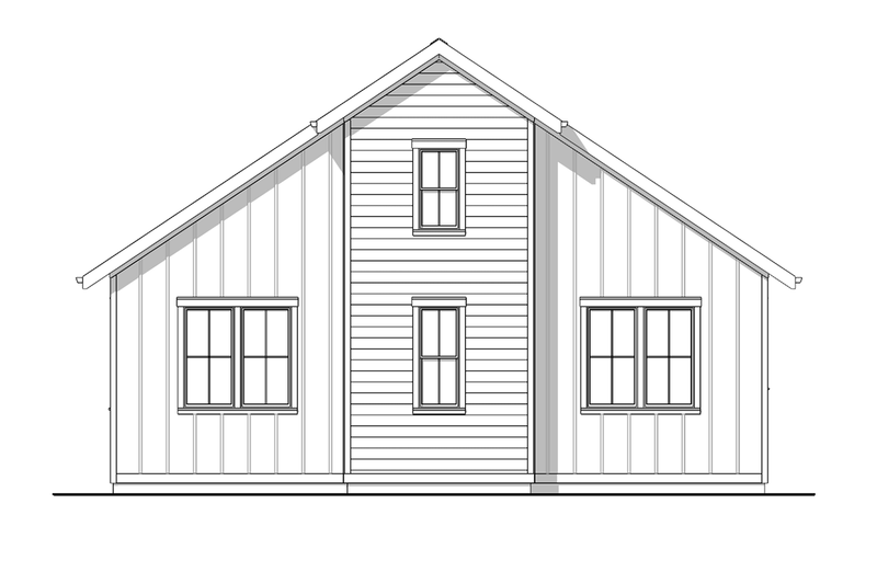 Dream House Plan - Exterior - Rear Elevation for Modern House Plan #1099-21 - 2 bed, 1 bath