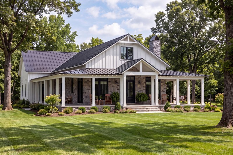 Dream House Plan - Exterior - Front Elevation 3 for Barndominium House Plan #430-450 - 3 bed, 2 bath