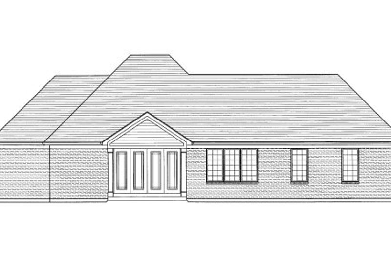 Home Plan - Exterior - Rear Elevation for Traditional House Plan #46-421 - 3 bed, 2 bath
