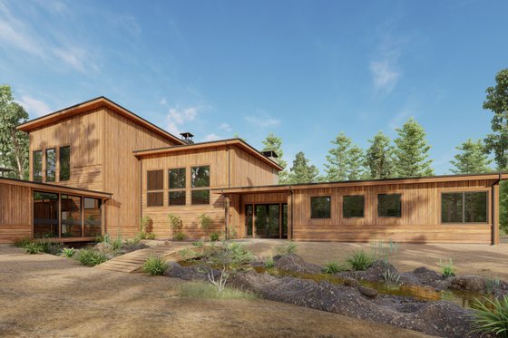 Exterior - Other Elevation 3 for Modern House Plan #1092-59 - 3 bed, 3.5 bath