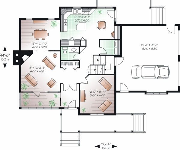 House Plan Design - Country Floor Plan - Main Floor Plan #23-745