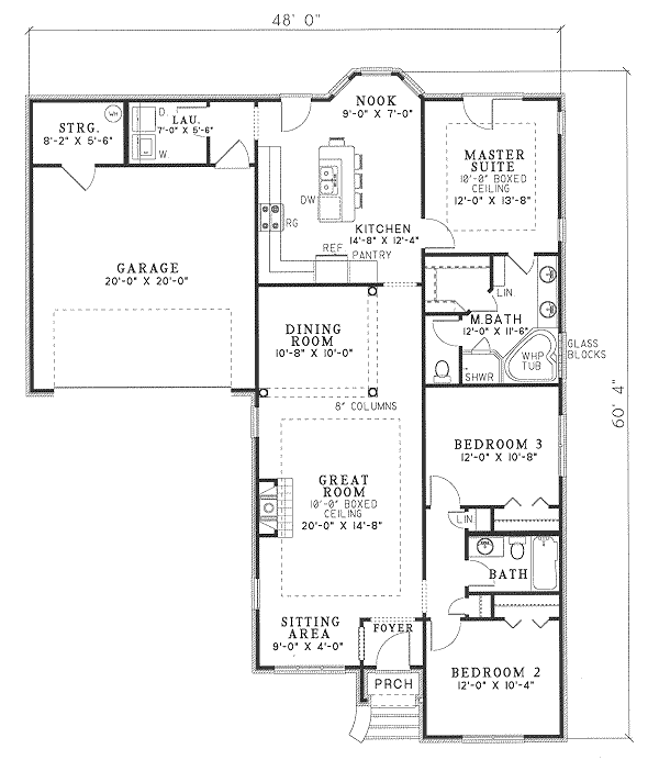 House Design - Traditional Floor Plan - Main Floor Plan #17-1002