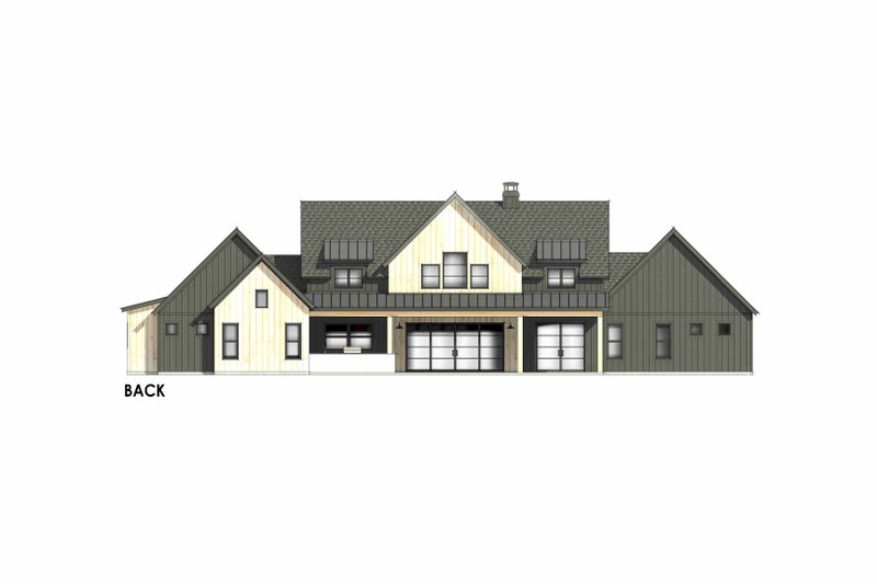 House Plan Design - Exterior - Rear Elevation 2 for Farmhouse House Plan #1096-30 - 4 bed, 4.5 bath