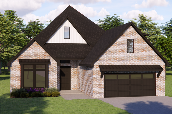 Exterior - Front Elevation 3 for Traditional House Plan #1119-3 - 4 bed, 3 bath