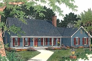 Country Exterior - Front Elevation Plan #406-151