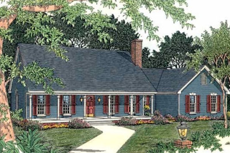 Home Plan - Country Exterior - Front Elevation Plan #406-151