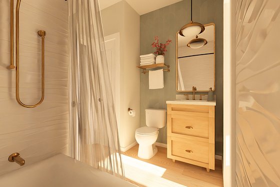 Interior - Bathroom for Farmhouse House Plan #126-239 - 2 bed, 2 bath