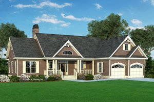 Country Exterior - Front Elevation Plan #929-314