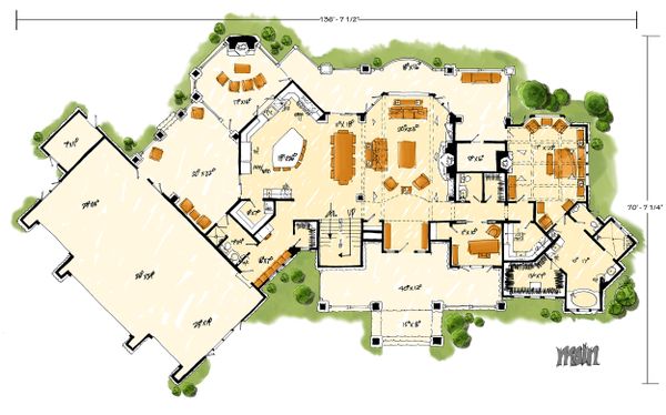 House Plan Design - Prairie Floor Plan - Main Floor Plan #942-37