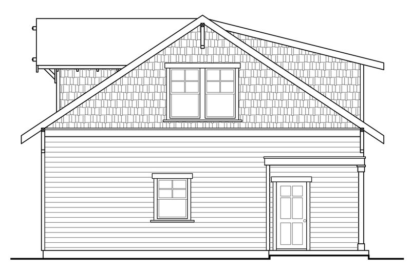 Architectural House Design - Exterior - Other Elevation 1 for Craftsman House Plan #124-932, 1 bath