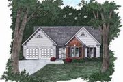 Traditional Style House Plan - 3 Beds 2 Baths 1170 Sq/Ft Plan #129-142 