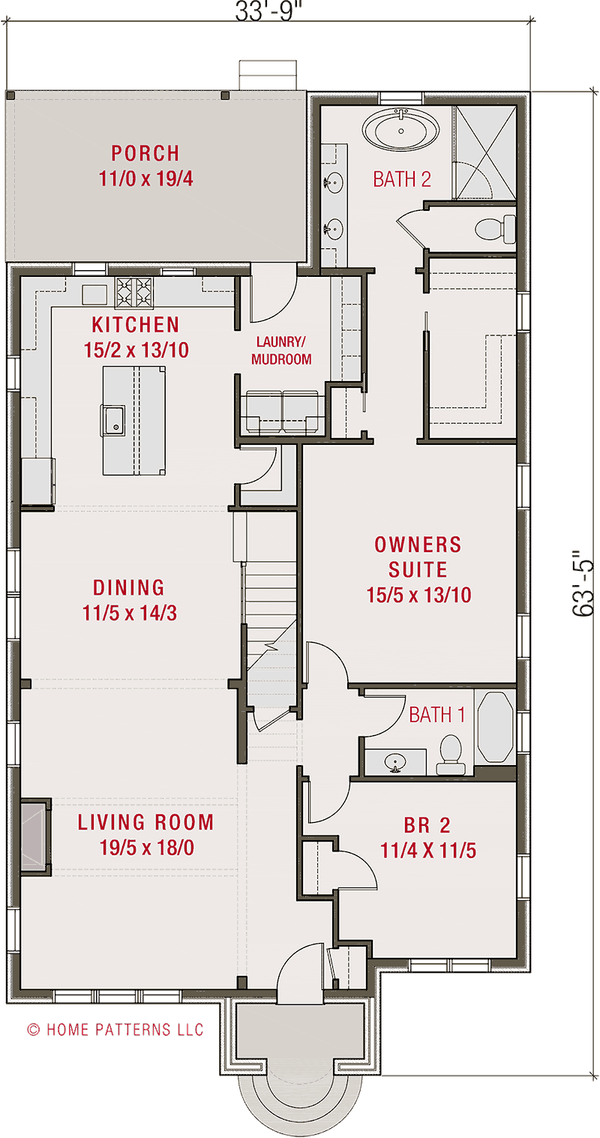 Architectural House Design - Tudor Floor Plan - Main Floor Plan #461-101
