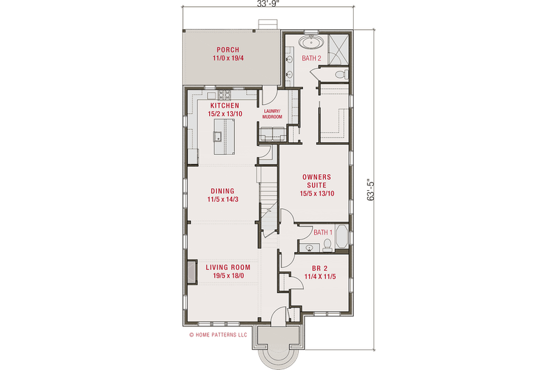 Dream House Plan - Floor Plan - Main Floor for Tudor House Plan #461-101 - 5 bed, 3 bath