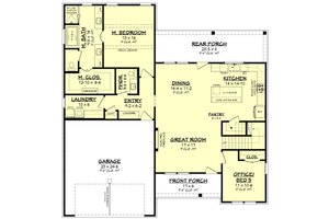 Floor Plan - Main Floor for Farmhouse House Plan #430-417 - 5 bed, 2.5 bath