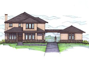 Prairie Exterior - Front Elevation Plan #459-7