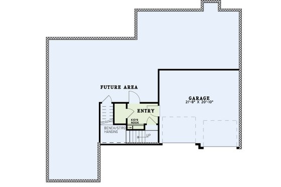 Floor Plan - Lower Floor for Traditional House Plan #17-303 - 3 bed, 2 bath