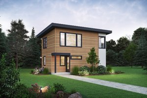 Contemporary Exterior - Front Elevation Plan #48-1076