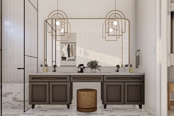 Interior - Master Bathroom 1 for Barndominium House Plan #455-252 - 2 bed, 2 bath