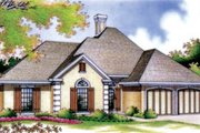 European Style House Plan - 3 Beds 2 Baths 1442 Sq/Ft Plan #45-113 