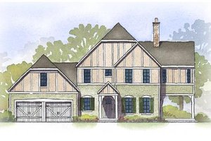 Tudor Exterior - Front Elevation Plan #901-98
