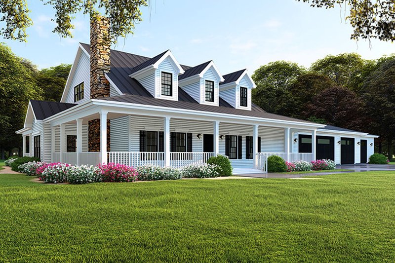 Dream House Plan - Farmhouse Exterior - Front Elevation Plan #923-105