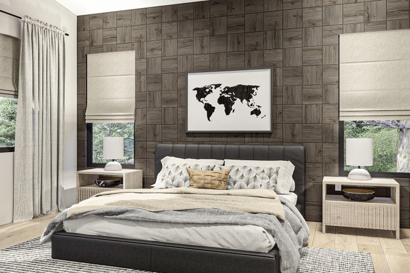 Home Plan - Interior - Master Bedroom for Modern House Plan #455-529 - 2 bed, 2.5 bath