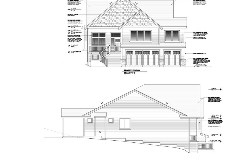 House Design - Exterior - Other Elevation for Craftsman House Plan #53-685 - 4 bed, 2 bath