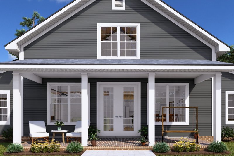 House Design - Exterior - Covered Porch for Farmhouse House Plan #513-2255 - 3 bed, 2 bath