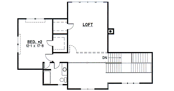 European Floor Plan - Upper Floor Plan #67-232