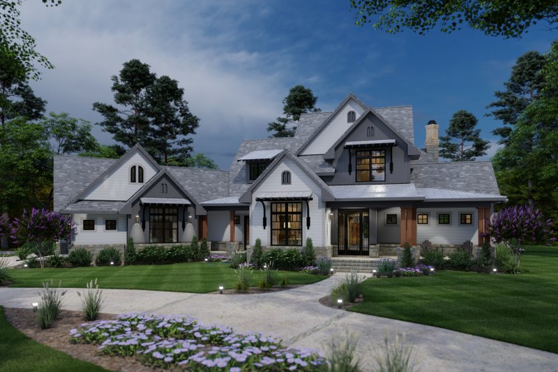Dream House Plan - Exterior - Front Elevation 3 for Farmhouse House Plan #120-195 - 3 bed, 2.5 bath