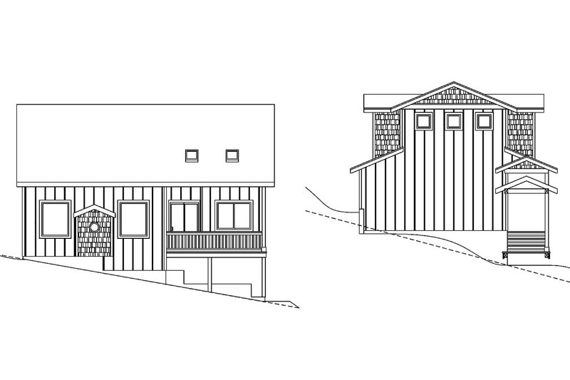 Home Plan - Exterior - Rear Elevation House Plan #124-626 - 3 bed, 3.5 bath