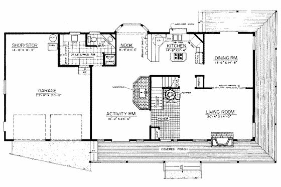 Floor Plan - Main Floor for Country House Plan #303-120 - 3 bed, 3.5 bath
