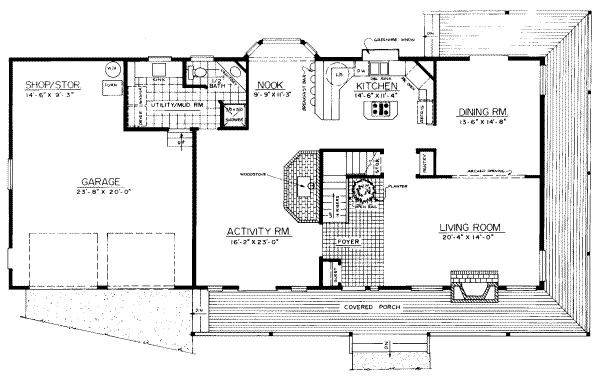 Country Floor Plan - Main Floor Plan #303-120