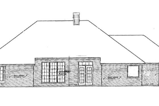 Exterior - Rear Elevation for Traditional House Plan #310-288 - 3 bed, 2 bath