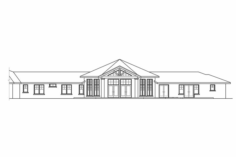 House Plan Design - Exterior - Rear Elevation for Prairie House Plan #124-904 - 3 bed, 2.5 bath