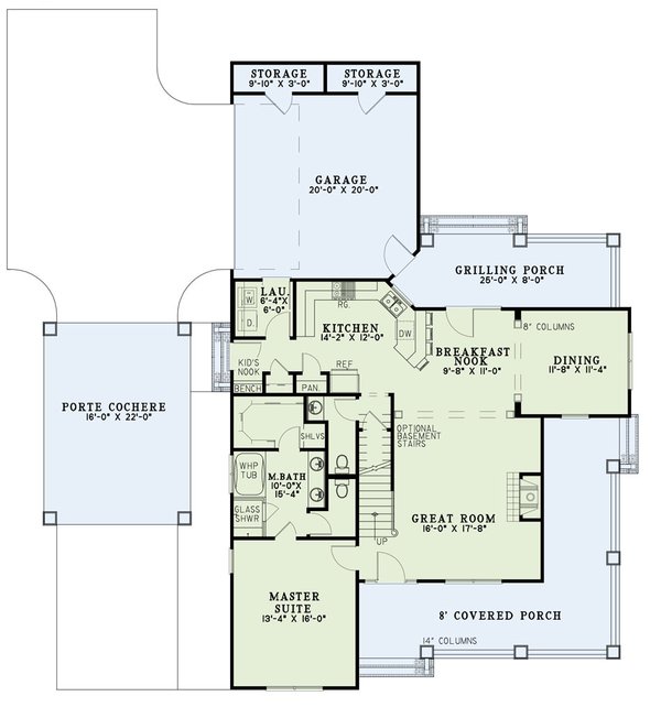 Dream House Plan - Classical Floor Plan - Main Floor Plan #17-2855