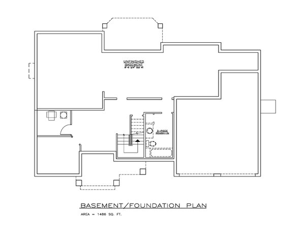 Home Plan - Floor Plan - Lower Floor for Craftsman House Plan #1100-117 - 3 bed, 2.5 bath