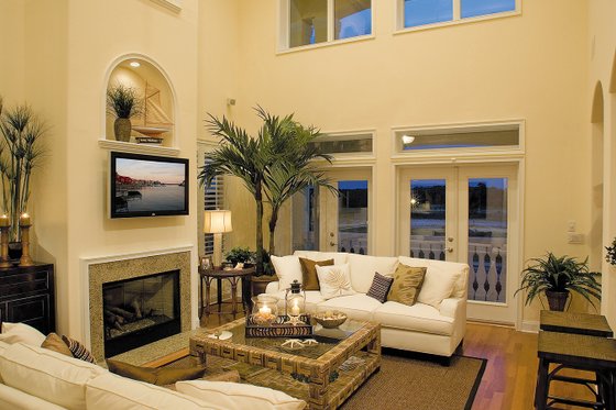 Interior - Family Room for Mediterranean House Plan #930-16 - 3 bed, 3.5 bath