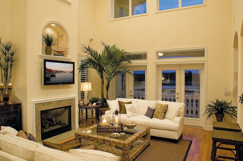 Architectural House Design - Interior - Family Room for Mediterranean House Plan #930-16 - 3 bed, 3.5 bath