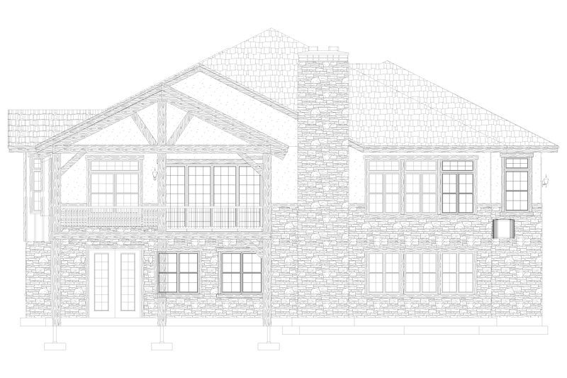House Blueprint - Exterior - Rear Elevation 2 for Traditional House Plan #1060-474 - 2 bed, 2 bath