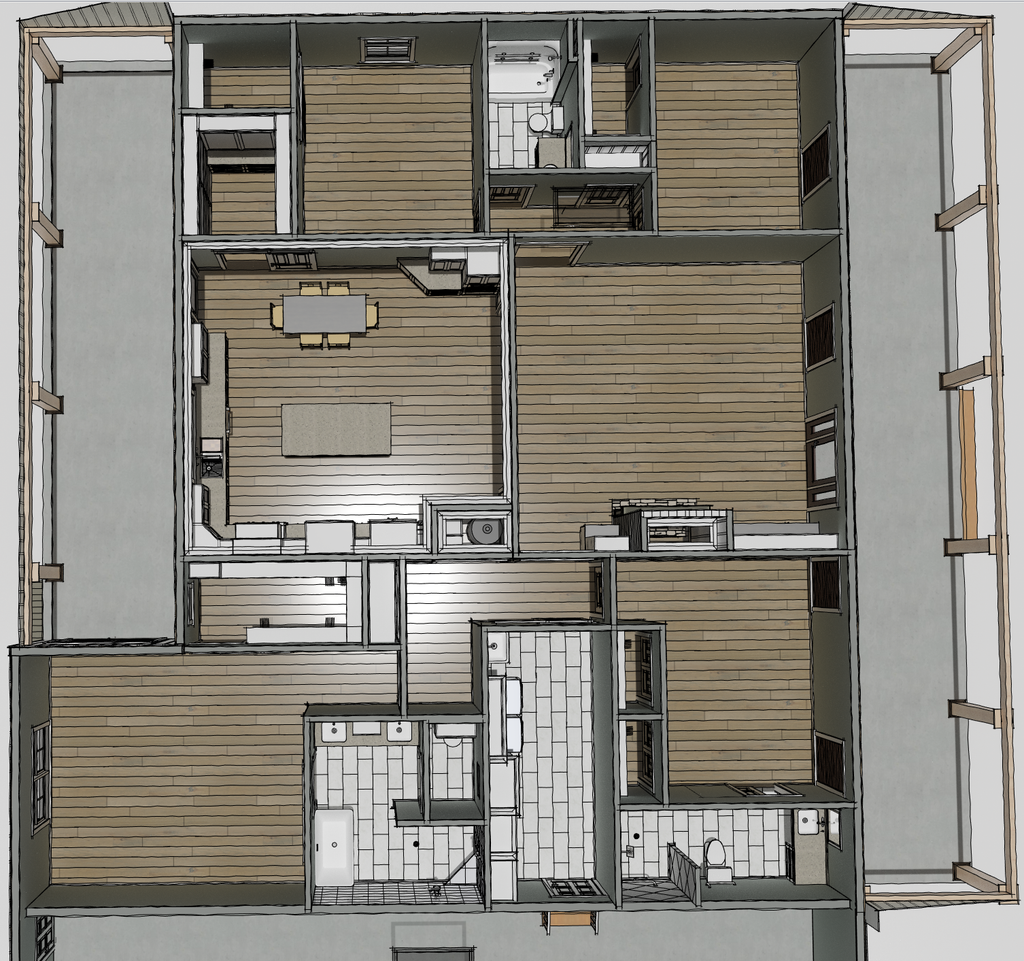 Interior - Other 1 for Farmhouse House Plan #44-316 - 4 bed, 3 bath