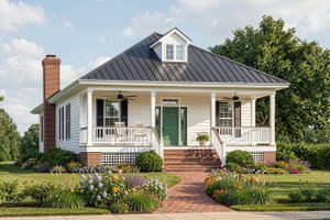 Dream House Plan - Exterior - Front Elevation for Country House Plan #137-370 - 3 bed, 2 bath