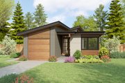 Contemporary Style House Plan - 3 Beds 2 Baths 1483 Sq/Ft Plan #48-1169 