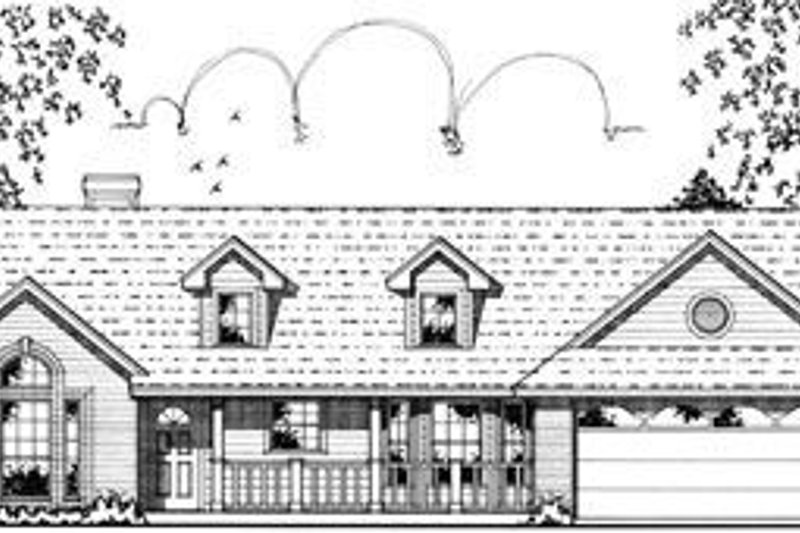 Traditional Style House Plan - 3 Beds 2 Baths 1548 Sq/Ft Plan #42-283
