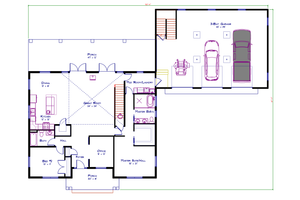 Floor Plan - Main Floor for Barndominium House Plan #1115-13 - 4 bed, 3 bath