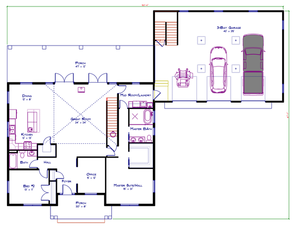 Dream House Plan - Barndominium Floor Plan - Main Floor Plan #1115-13