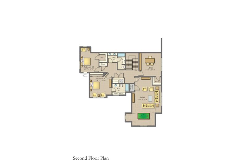 Dream House Plan - Floor Plan - Upper Floor for Farmhouse House Plan #1057-38 - 3 bed, 3.5 bath