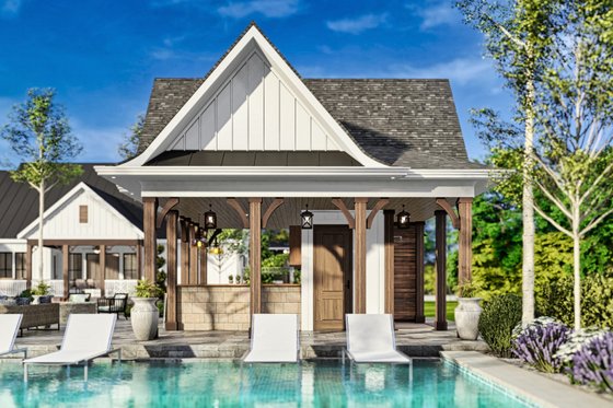 Exterior - Other Elevation 3 for Modern House Plan #54-578, 0 bath