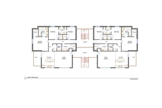 Floor Plan - Main Floor for Contemporary House Plan #535-14 - 18 bed, 2.5 bath