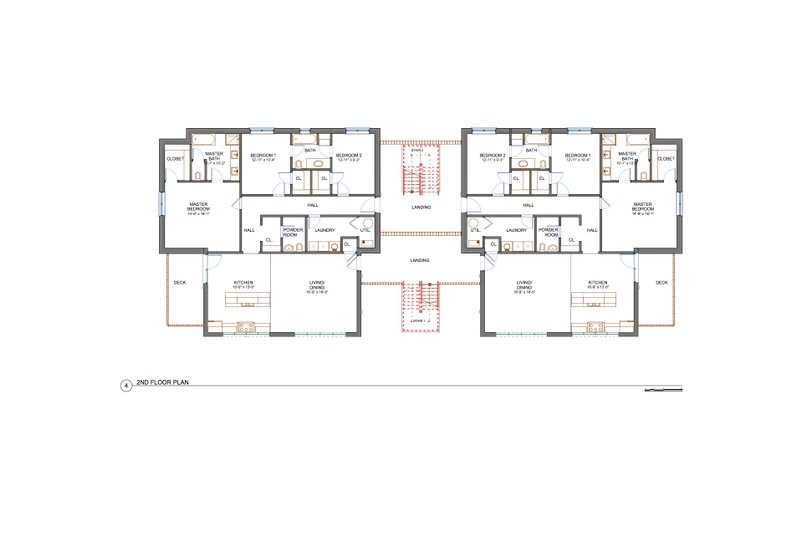House Plan Design - Floor Plan - Main Floor for Contemporary House Plan #535-14 - 18 bed, 2.5 bath